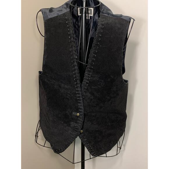 Global Identity Other - Global Identity G-III-Black Leather Vest-Size Medium